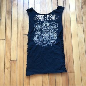 • r e s t y l e d | cut up born.dead band tee •